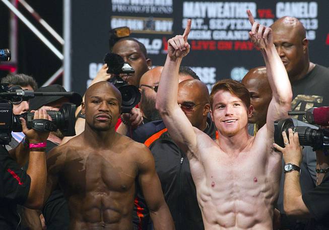 Mayweather and Alvarez Make Weight for Fight