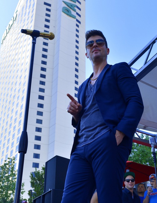 Robin Thicke hosts and performs at Ditch Fridays on Friday, ...