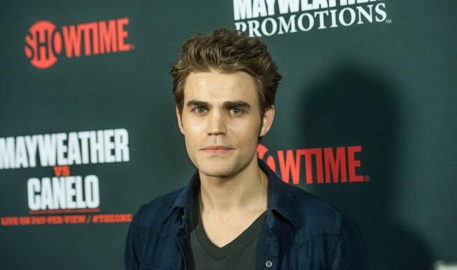 Paul Wesley arrives at the pre-fight red carpet for Floyd ...