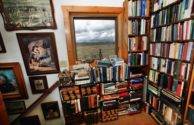 The inside of Mad Dog and The Pilgrim Booksellers in Sweetwater Station, Wyo., contains 70,000 antiquarian and out of print books.