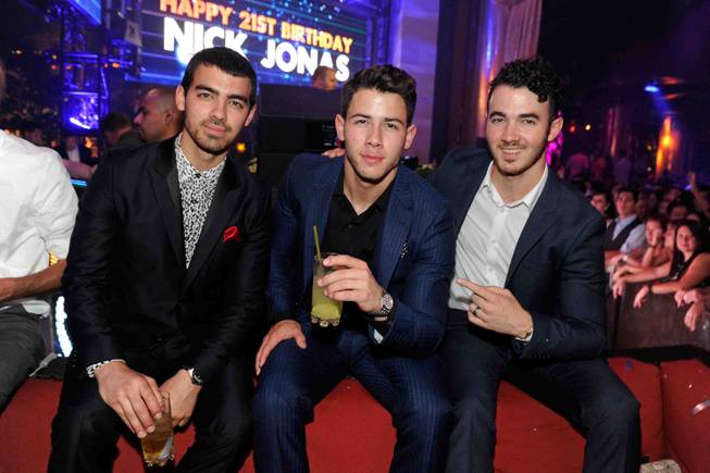Joe Jonas, Nick Jonas and Kevin Jonas celebrate Nick Jonas’ ...