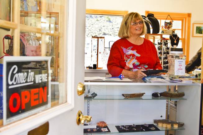 Fran Terras, a retired schoolteacher, runs Sticks and Stones, which is billed as a high desert boutique in Belmont, which is about 45 miles north of Tonopah. Shes picture on Sept. 18, 2013.