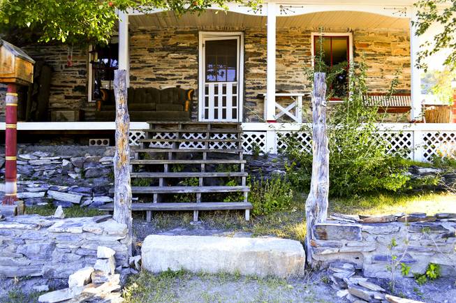 The steps of the Belmont Inn & Saloon, which was once the home of town "guardian" Rose Walter, are shown here on Sept. 18, 2013. The building was also a stagecoach stop in the 1880s. Below the steps is a "stagecoach stone," which is where passengers would step on and off.
