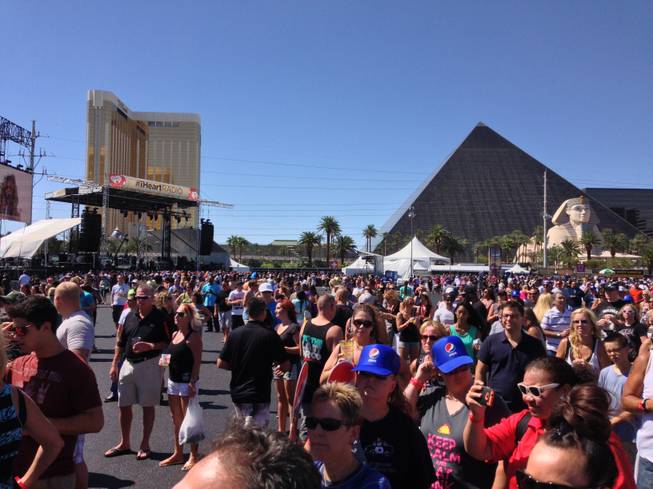 A view of the Strip from the Lot during the Village showcase or the iHeartRadio Music Festival on Saturday, Sept. 21, 2013.