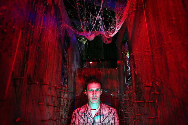 Hauntrepreneur Jason Egan stands inside Fright Dome that he designed at Circus Circus in Las Vegas on Thursday, Sept. 26, 2013.