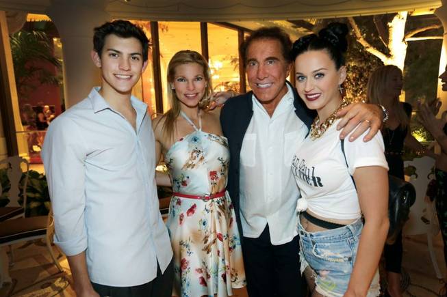 Nick Hissom, Andrea Wynn, Steve Wynn and Katy Perry at Botero and XS in Encore.