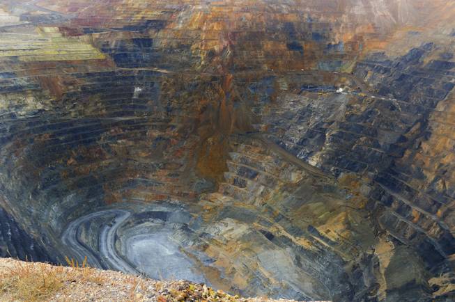 An open gold mine owned by Newmont Mining Corp., west of Elko, is shown on Sept. 26, 2013.