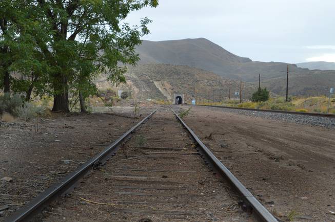 An old railroad track remains next to the current track in what used to be the town of Palisade, which is south of Carlin off of Highway 278. Palisade was a railroad town founded in the 1800s, but today it is a ghost town with few visible remains. The photo was taken on Sept. 29, 2013.
