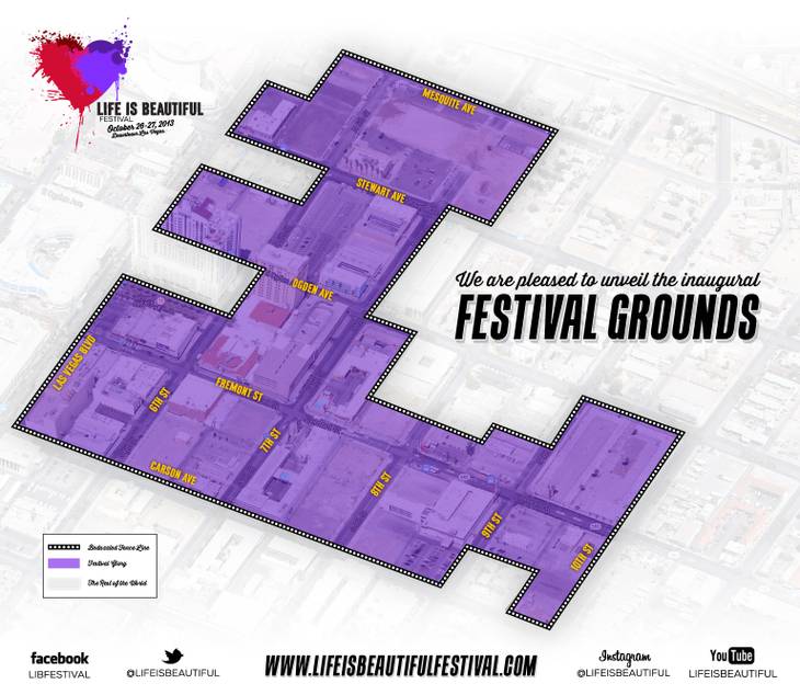 Life Is Beautiful Festival Map