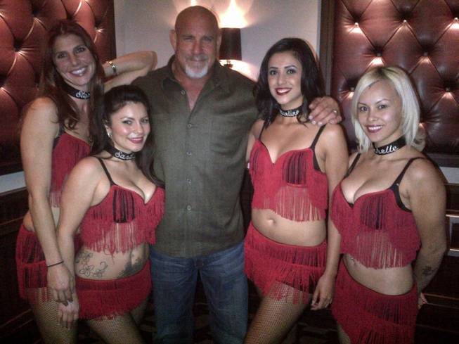 Bill Goldberg with Dancing Dealers at the D Las Vegas.