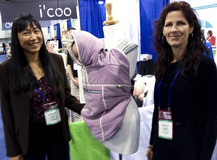 Toronto-based Baby Parka debuted the Buckle Me Car Seat Cover at the ABC Kids Expo at the Las Vegas Convention Center, Tuesday, Oct. 15, 2013.