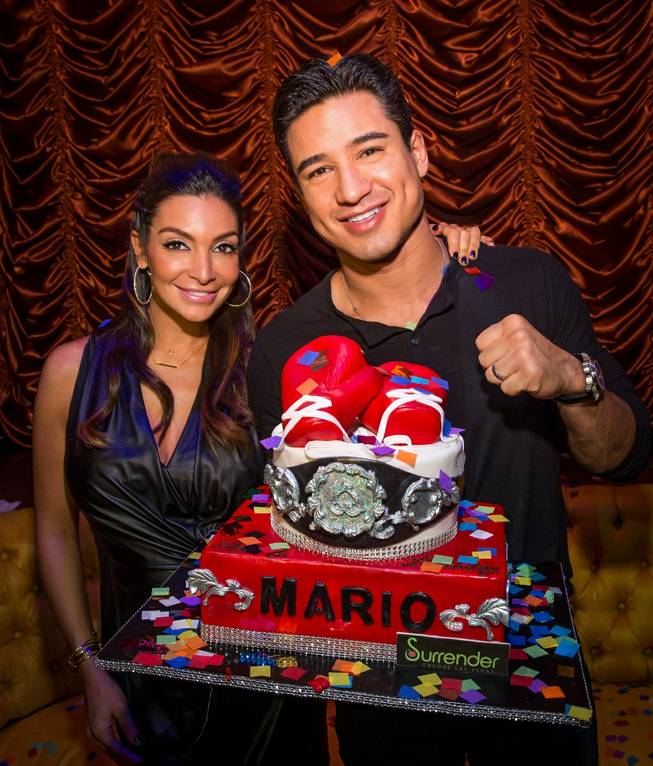 Mario Lopez and Courtney Mazza Lopez celebrate their 40th and 32nd birthdays, respectively, at Surrender on Friday, Oct. 11, 2013, in Encore.