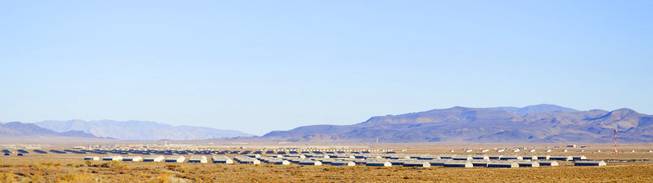The Hawthorne Army Depot which covers about 150,000 acres in central Nevada along U.S. 95 as seen on Wednesday, Oct. 23, 2013. Its bunkers contain military munitions.