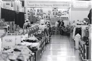 An interior view of Wonder World retail center on Maryland Parkway in 1981. 