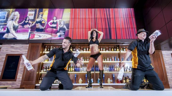 OneBar underwent a makeover to include a large LED video screen, and an expanded bar area to allow its flair bartending team amaze patrons.