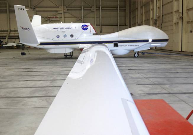 The Reaper drone, now known as a Global Hawk, is 44 feet long, has the same wingspan as a Boeing 737 and can fly 11,000 miles for 32 straight hours. NASA acquired the aircraft from the military in 2009. 