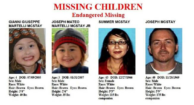 These file images provided by the San Diego Police Department shows members of the McStay family, who disappeared from their Fallbrook home more than three years ago.