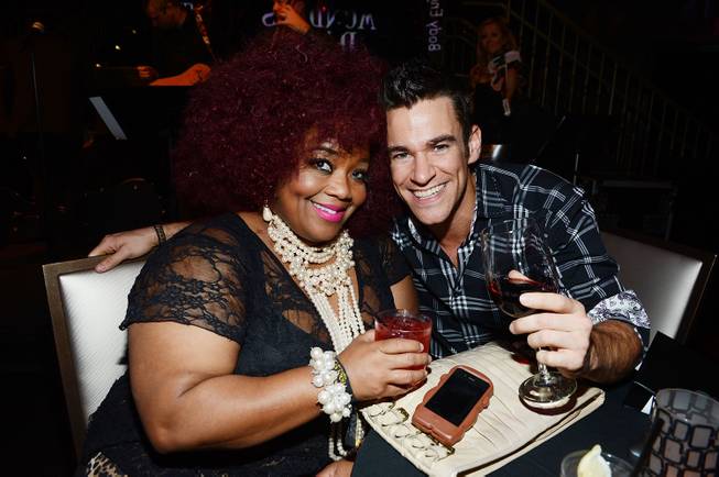 Skye Dee Miles and Jeff Civillico attend Mark Shunock’s debut “Mondays Dark” benefiting Opportunity Village on Monday, Nov. 18, 2013, in Body English at the Hard Rock Hotel Las Vegas.
