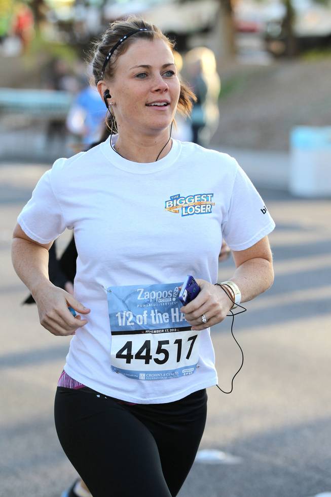 Alison Sweeney runs in the Rock 'N' Roll Las Vegas Marathon on Sunday, Nov. 17, 2013