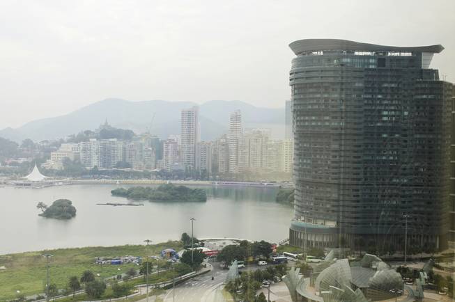 A view of Macau from a suite at Wynn Macau.
