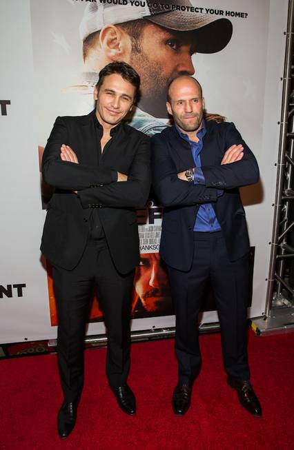 James Franco and Jason Statham attend the premiere of “Homefront” ...