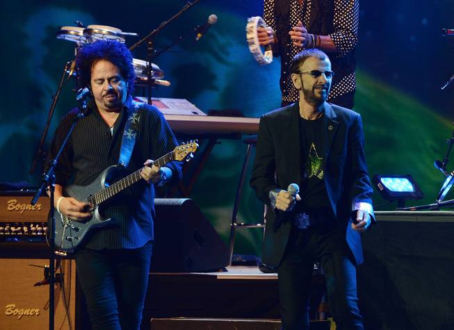 Steve Lukather and Ringo Starr of Ringo Starr & His All-Starr Band at Pearl at the Palms on Friday, Nov. 22, 2013.