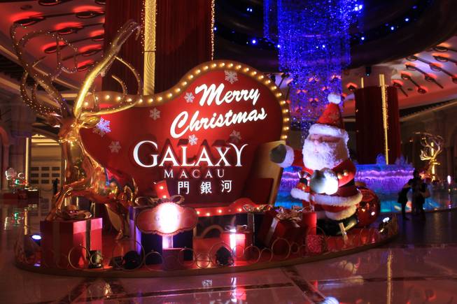 Holiday display at Galaxy Macau Resort Wednesday, Nov. 20, 2013.