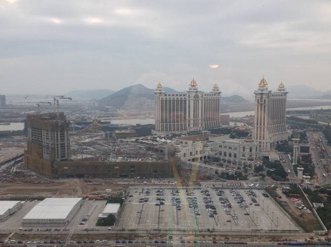 A view of the construction of Galaxy Macau on the Cotai Strip.