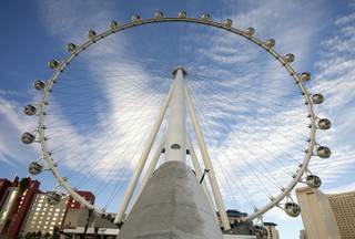 The final cabin is attached to the High Roller on Tuesday, Dec. 3, 2013.