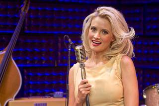 Holly Madison poses after a guest performance in 