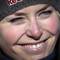 Photo: Lindsey Vonn, of the USA, reacts in the finish are