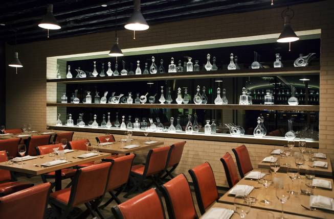 The private dining room at the new restaurant Crush at MGM Grand on Friday,  Dec. 6, 2013.