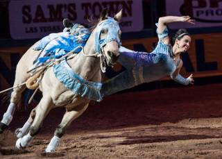 Round 2 of the 2013 Wrangler National Finals Rodeo on Friday, Dec. 6, 2013, at the Thomas & Mack Center at UNLV.