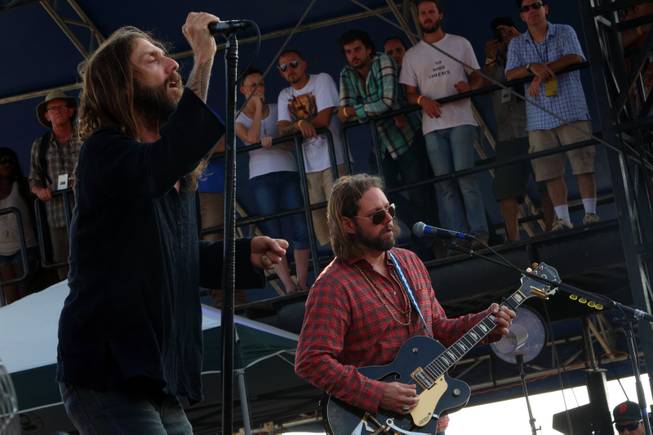 Chris Robinson and Rich Robinson of The Black Crowes perform on Day 4 of the Lockn' Festival at Oak Ridge Farm on Sunday, Sept. 8, 2013, in Arlington, Va.