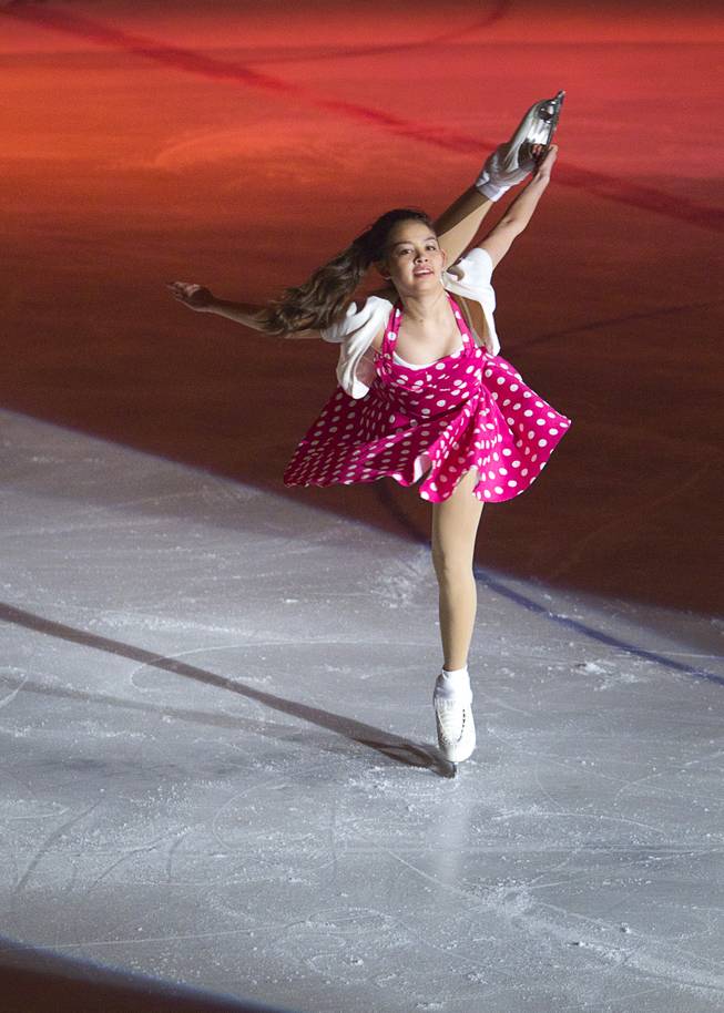 Marissa Becker performs during "Treasure of Christmas" holiday ice show at the Sobe Ice Arena at the Fiesta Rancho Sunday, Dec. 15, 2013. The annual program features local skaters. Admission was free with a donation of three canned goods which will be donated to the Salvation Army, organizers said.