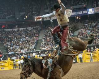 Round 10 of the 2013 Wrangler National Finals Rodeo on Saturday, Dec. 14, 2013, at the Thomas & Mack Center at UNLV.