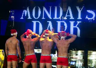 Members of Chippendales at the Rio perform during “Mondays Dark” with Mark Shunock, a monthly charitable event, at Body English in the Hard Rock Hotel on Monday, Dec. 16, 2103. Proceeds from the event benefited Aid for AIDS of Nevada.