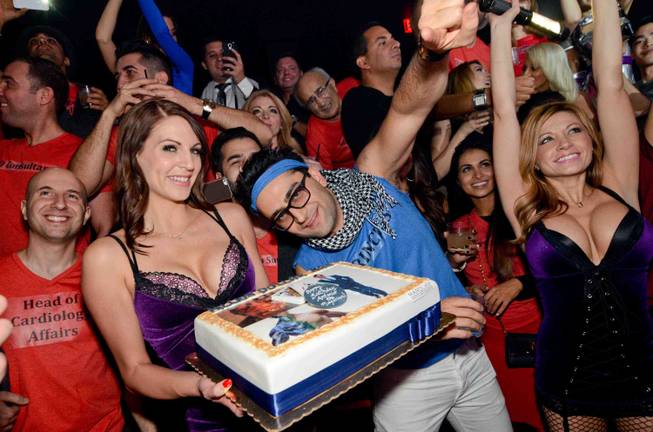 Poker pro Antonio Esfandiari celebrates his 35th birthday at Marquee in the Cosmopolitan on Friday, Dec. 13, 2013.