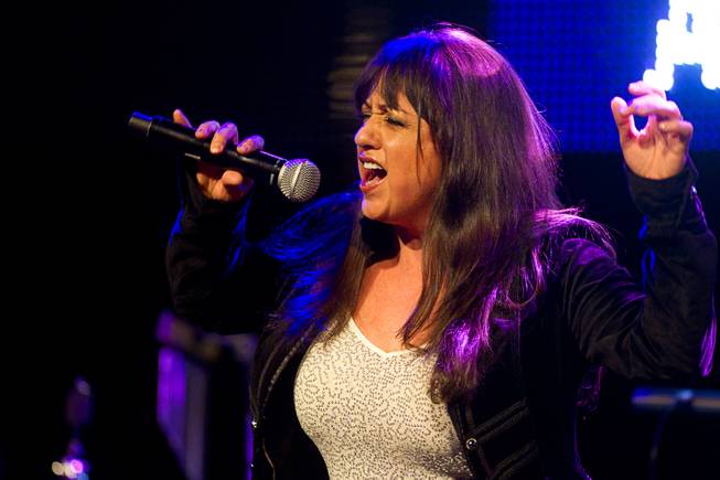 Singer/actress Natalie Toro performs during "Monday's Dark" with Mark Shunock, a monthly charitable event, at Body English nightclub at the Hard Rock Hotel Monday Dec. 16, 2013. Proceeds from the event benefited local nonprofit Aid for Aids of Nevada (AFAN).