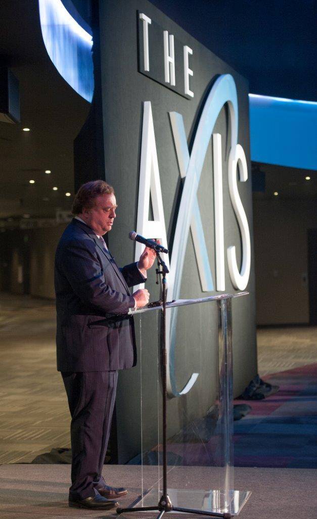 Bret Gallagher, president of Southern California and Las Vegas for Live Nation, attends the official remaining of PH Live to The Axis at Planet Hollywood on Thursday, Dec. 19, 2013, at Planet Hollywood in Las Vegas.