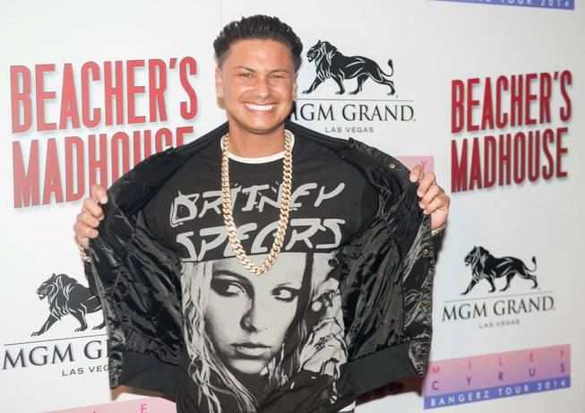 DJ Pauly D, a Britney Spears fan, attends the opening of Beacher’s Madhouse on Friday, Dec. 27, 2013, at MGM Grand in Las Vegas.