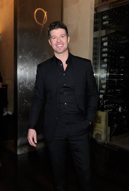 Robin Thicke at N9NE Steakhouse on Sunday, Dec. 29, 2013, ...