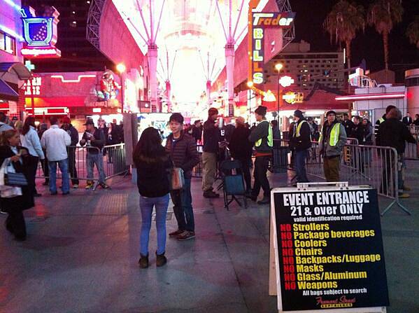 A New Year's Eve scene in downtown Las Vegas, Tuesday, Dec. 31, 2013.
