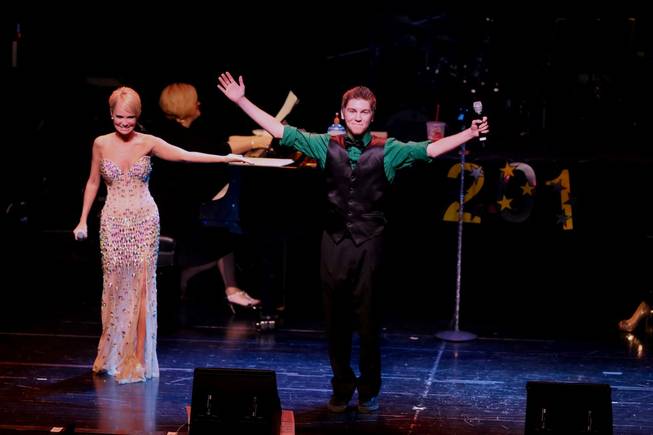 Kristin Chenoweth with 18-year-old Las Vegas resident Ray Winters at The Smith Center for the Performing Arts on Tuesday, Dec. 31, 2013, in Las Vegas.