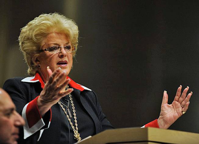 Las Vegas Mayor Carolyn G. Goodman speaks during the 2014 Las Vegas State of the City address at City Hall on Thursday evening.