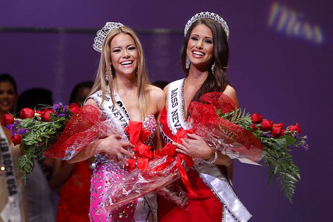 Alexa Taylor, left, 2014 Miss Nevada Teen USA, and Nia Sanchez, 2014 Miss Nevada USA, at the 2014 Miss Nevada USA Pageant and 2014 Miss Nevada Teen USA Pageant on Sunday, Jan. 12, 2014, at UNLV.