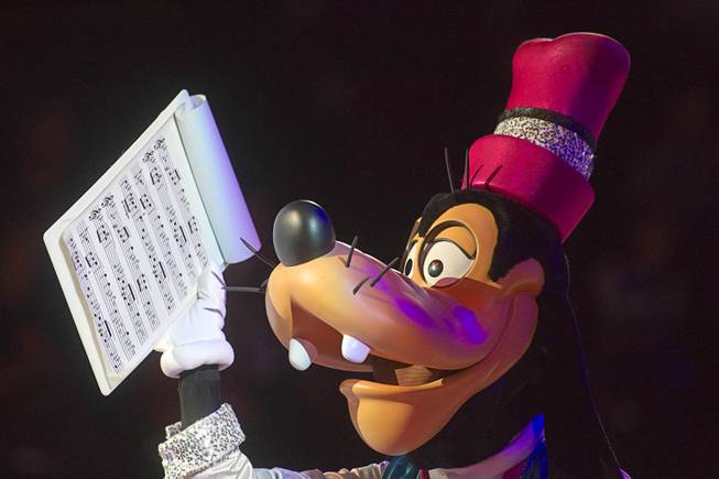 Goofy is shown during "Disney On Ice: Rockin' Ever After" at the Thomas & Mack Center Thursday, Jan. 16, 2014. The show plays at the center through Sunday.