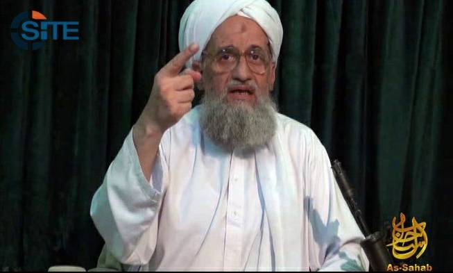 This July 27, 2011, file image from a web posting by al-Qaida's media arm, as-Sahab, provided by IntelCenter, shows al-Qaida leader Ayman al-Zawahri.