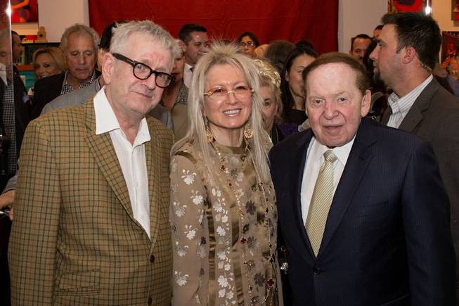 Graham Knuttel, Miriam Adelson and Sheldon Adelson.