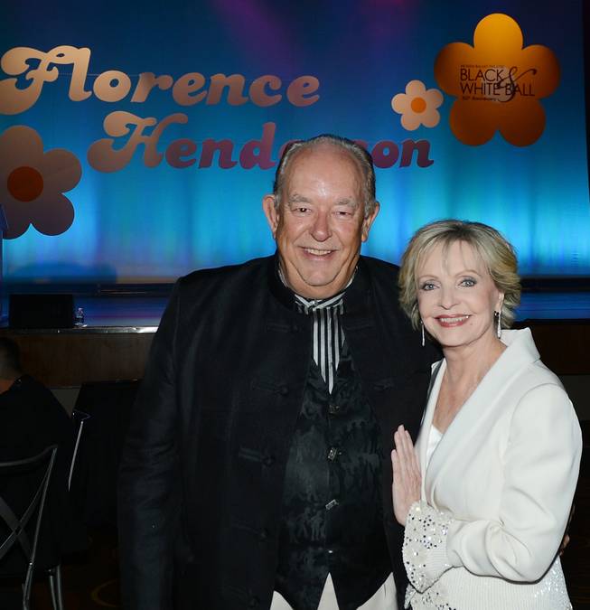 Robin Leach and Florence Henderson at Nevada Ballet Theater’s 30th anniversary Black & White Ball honoring Henderson on Saturday, Jan. 25, 2014, in Aria.